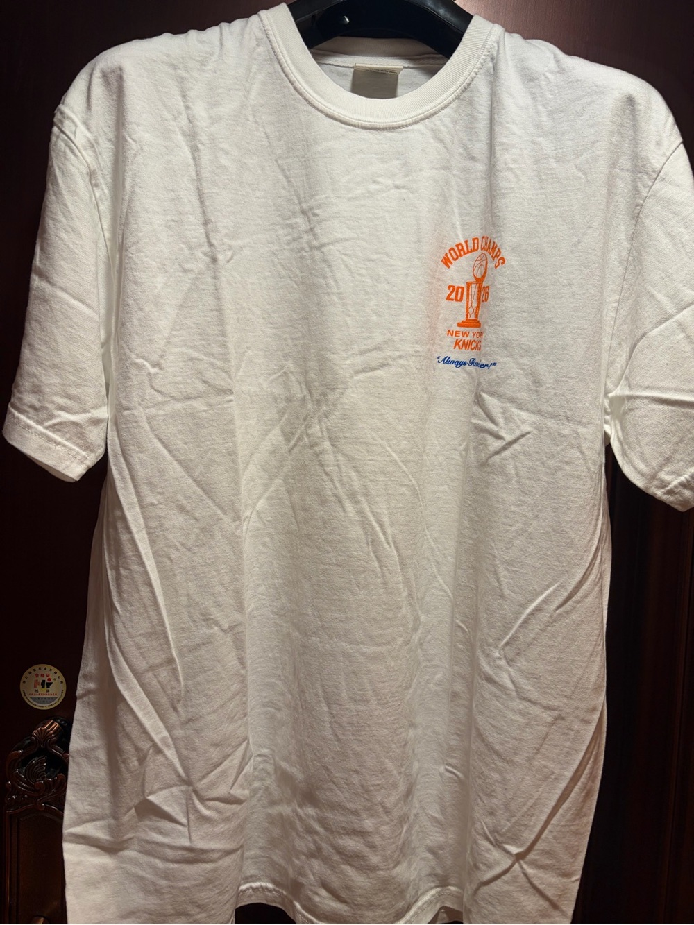 White Graphic Short-Sleeve Crewneck T-Shirt - Unbranded with Knicks Logo, S- XL